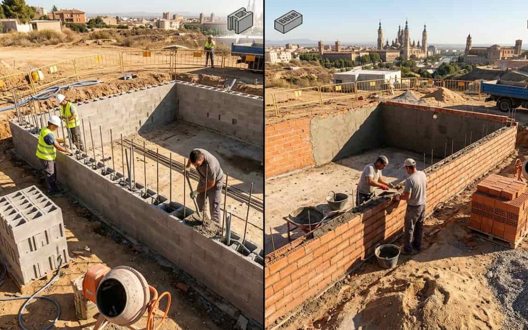 Bloque H vs ladrillo común en piscinas