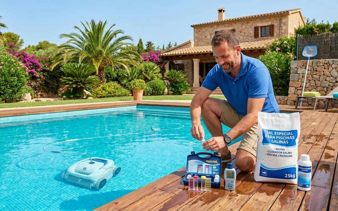 Puesta a punto de piscinas con clorador salino