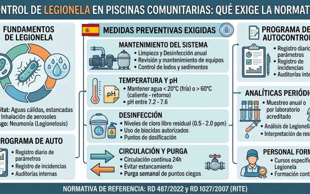 Control de Legionela en piscinas comunitarias